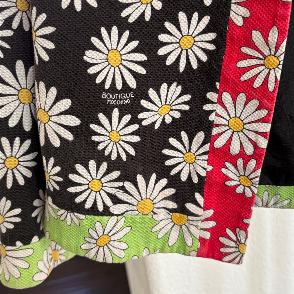 Moschino Boutique x Free People Daisy Colorblock Floral Daisy Jacket NWOT Size 8 - Picture 9 of 12